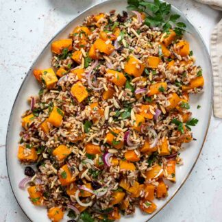 Reissalat mit Kürbis
