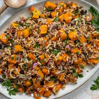Reissalat mit Kürbis (Butternut Kürbis Salat Rezept)