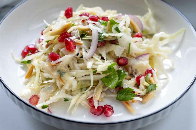 Winter Slaw with Pomegranate & Almonds