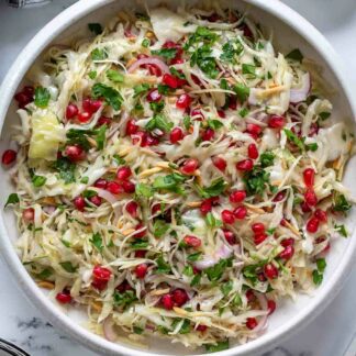 Winter Slaw with Pomegranate & Almonds Winter Slaw with Pomegranate & Almonds