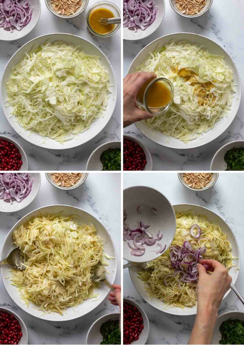 Vorbereitungs-Schritte für Coleslaw