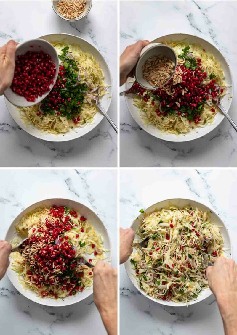 Vorbereitungs-Schritte für Coleslaw