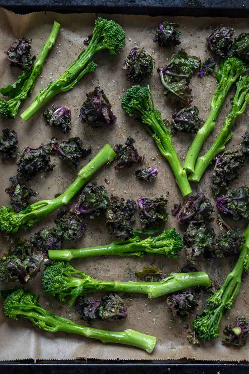 Roasted Flower Sprouts & Broccolini