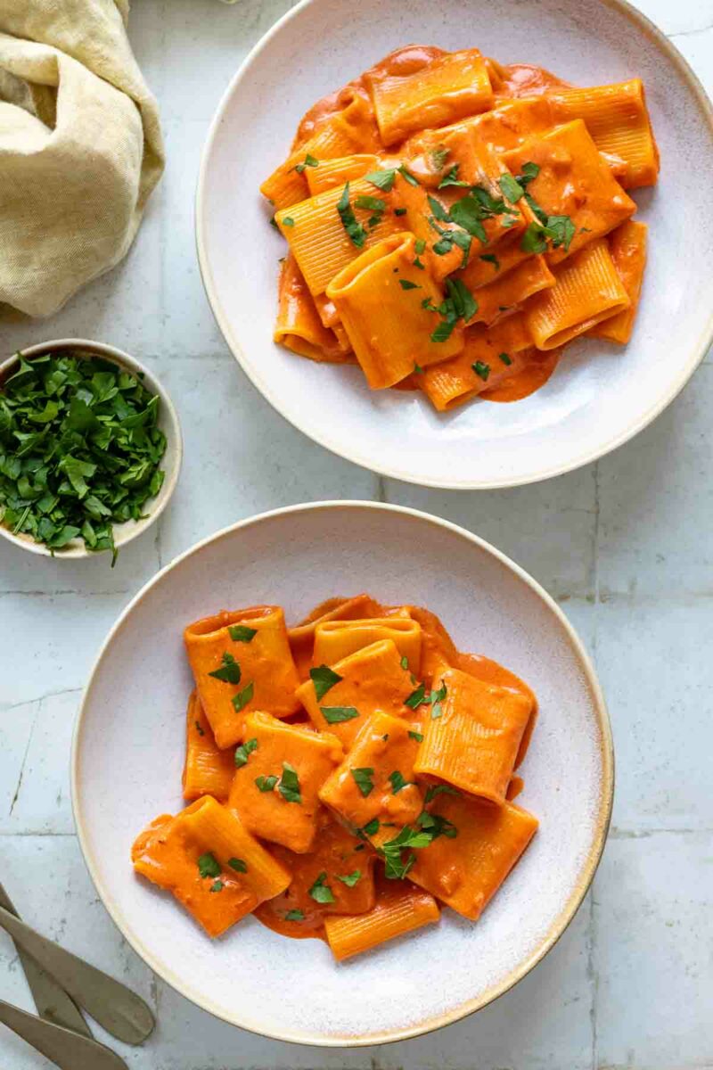 vegane Pasta mit Wodkasauce