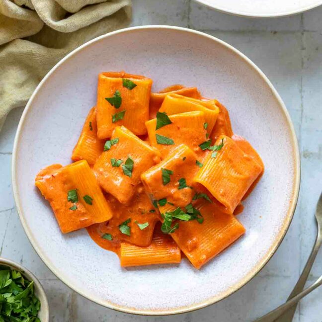 Pasta alla Vodka (Vegan) Pasta alla Vodka Rezept