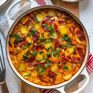 Potato and Chorizo Frittata Steps for Potato and Chorizo Frittata