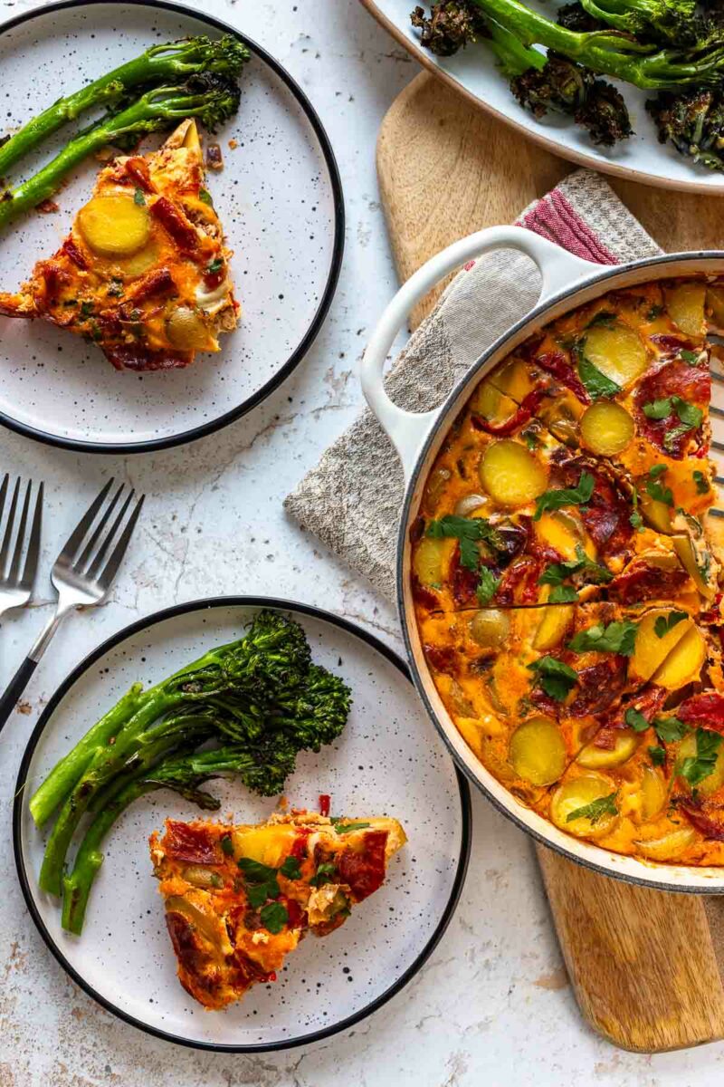Rezept für Frittata mit Kartoffeln & Wurst