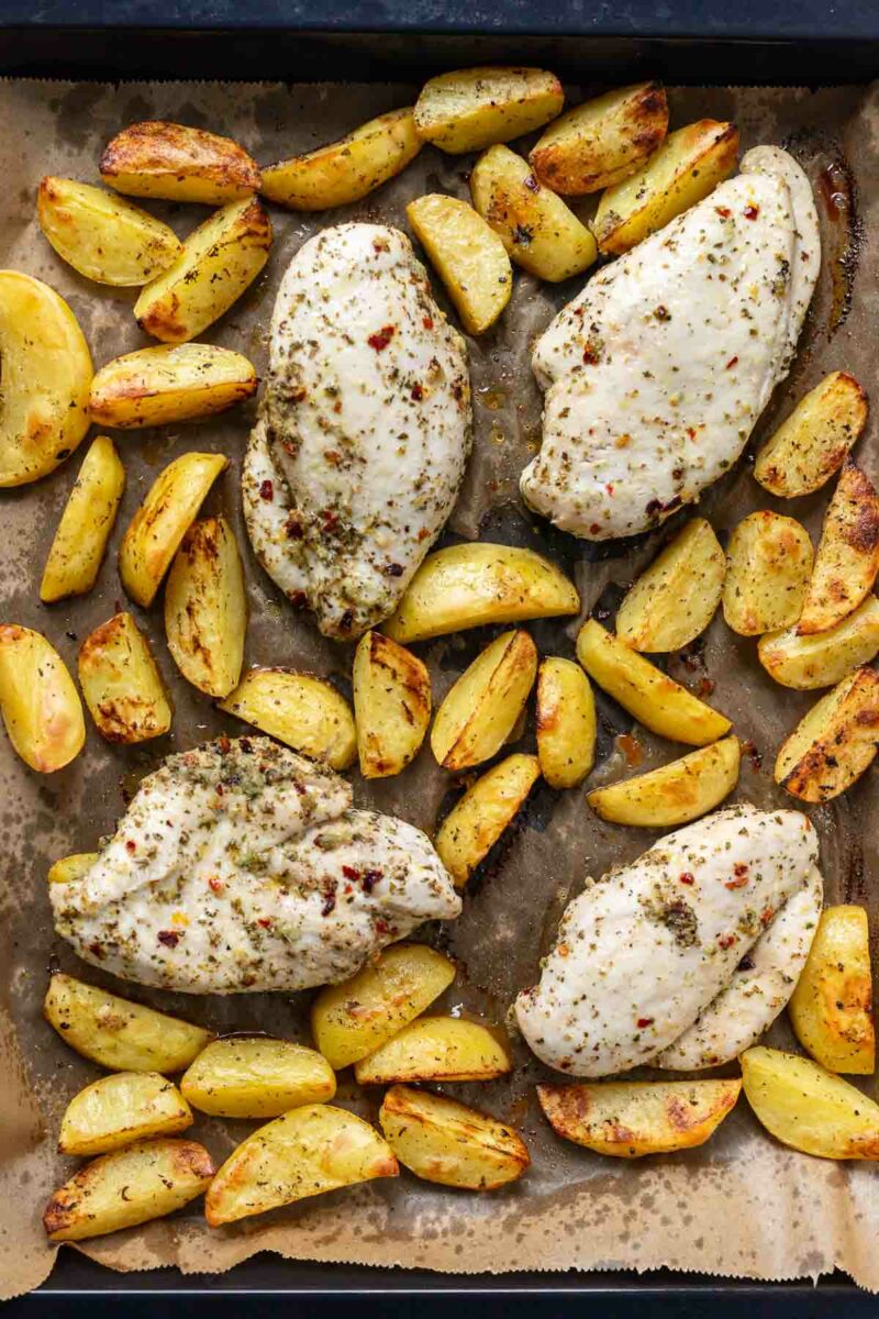 Oven-Roasted Lemon Chicken and Potatoes