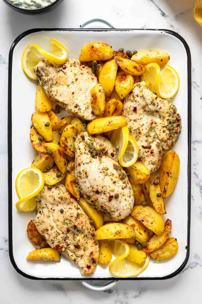 Oven-Roasted Lemon Chicken and Potatoes