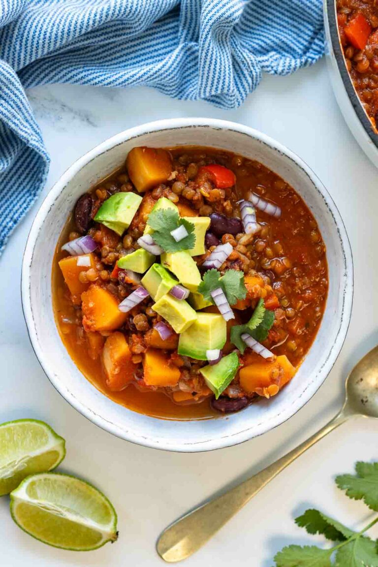 Linsen-Chili mit Kürbis