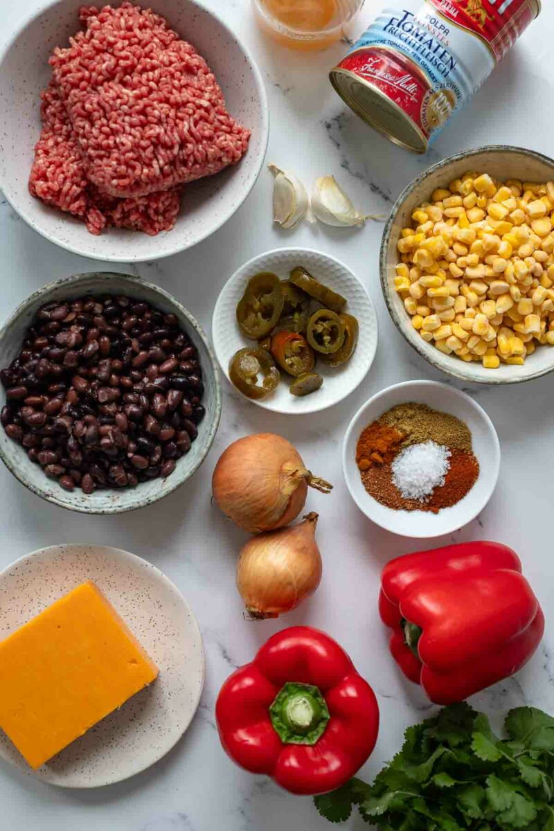 Hackfleischpfanne Zutaten