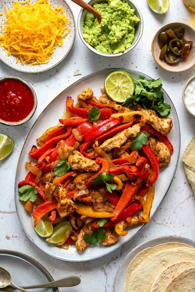Rezept für Fajitas mit Hähnchen vom Blech