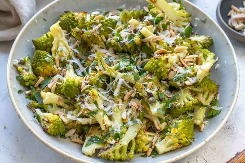 Roasted Romanesco with Caper-Lemon-Dressing