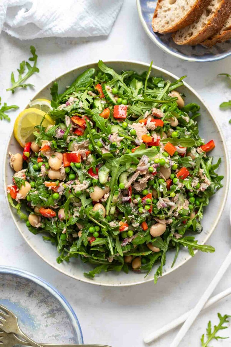Thunfisch Bohnensalat mit Rucola