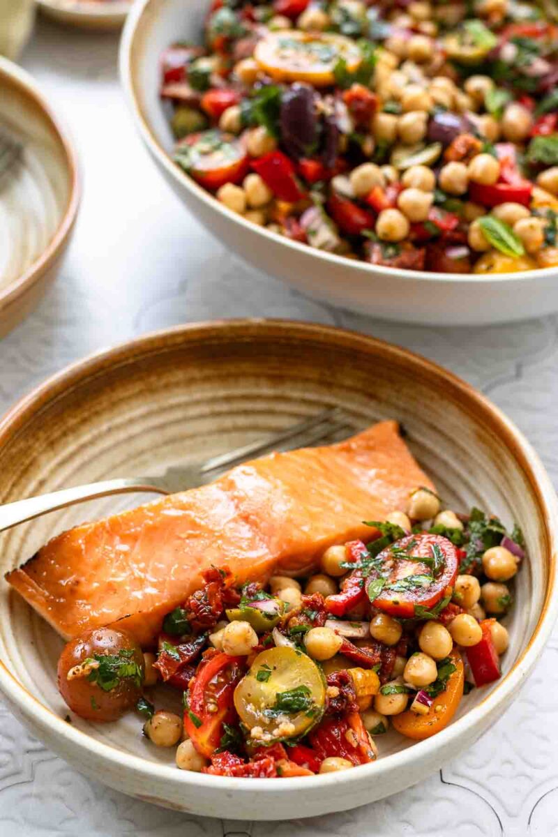 Mediterraner Kichererbsensalat Rezept