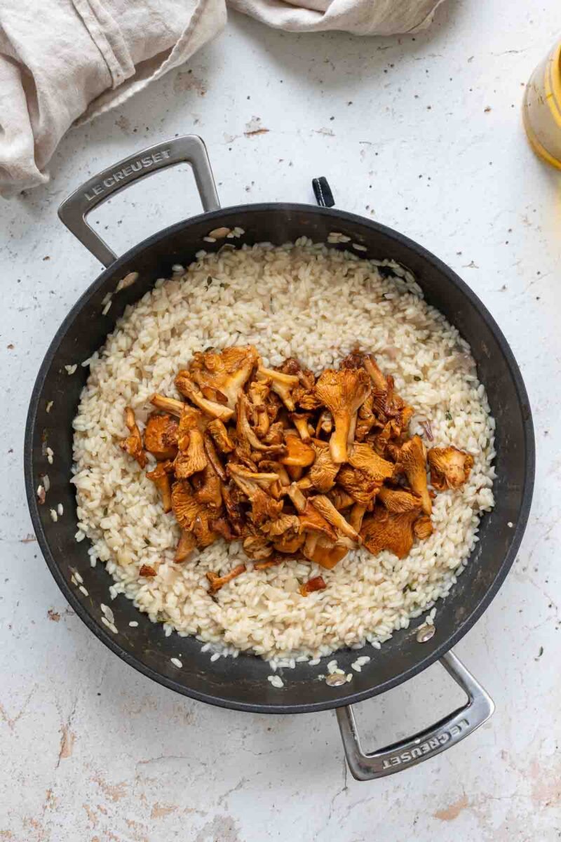 Chanterelle fried with Risotto