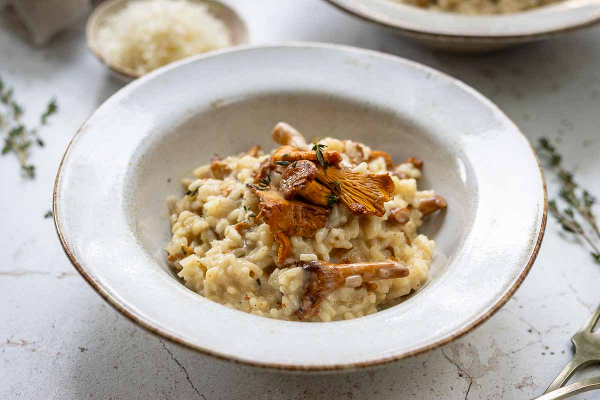 Creamy Chanterelle Risotto with Thyme