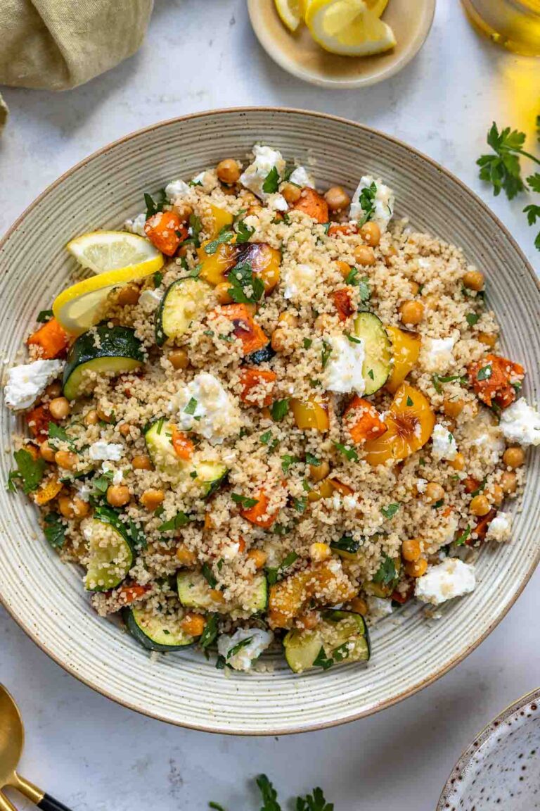 Couscous mit Ofengemüse und Feta