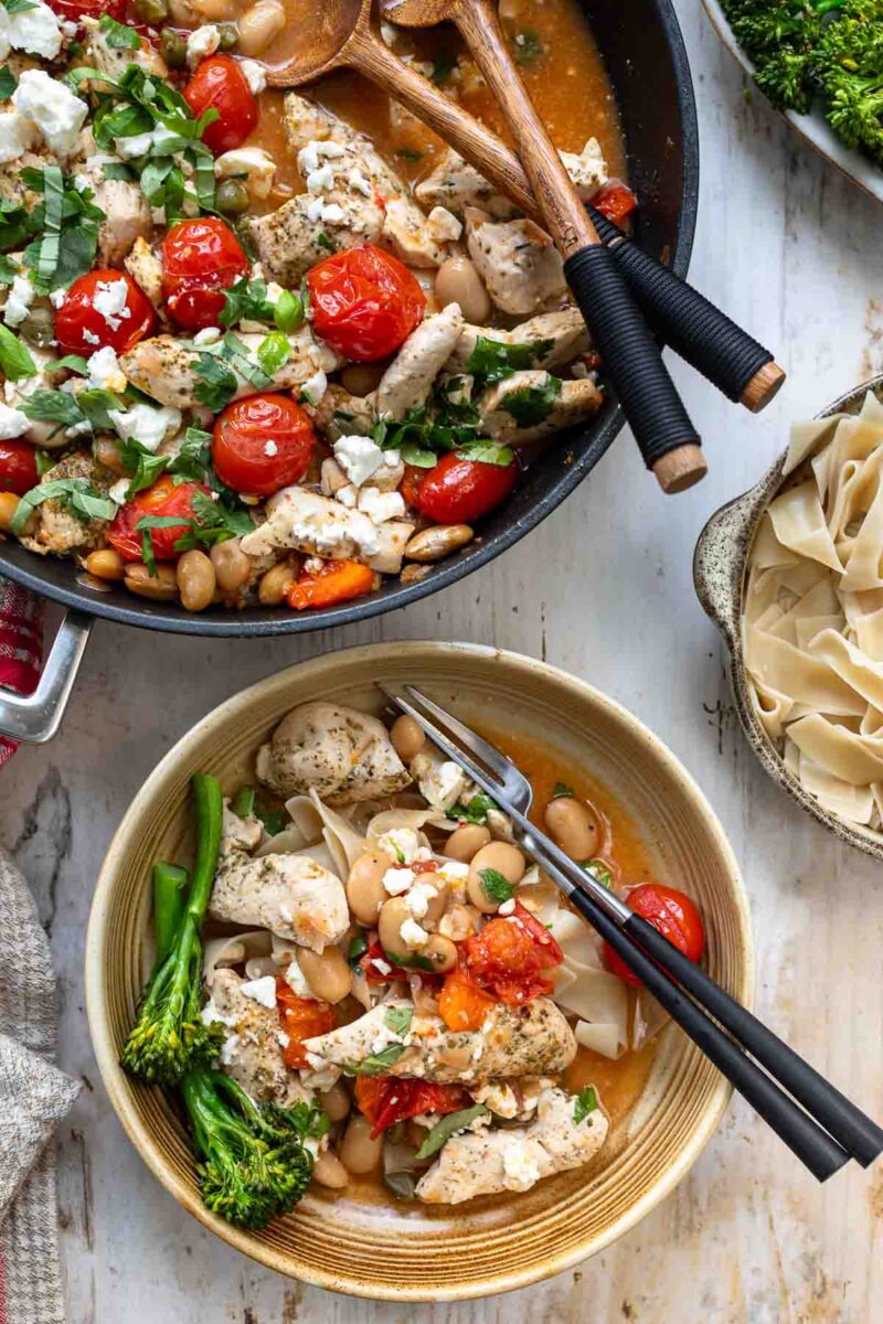 Hähnchenbrust mit Weißen Bohnen und Tomaten
